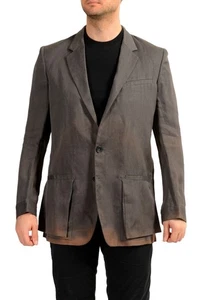 Versace Men's Gray Two Button Blazer Sport Coat US 40 IT 50 - Picture 1 of 5