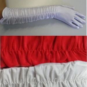 Guantes Halloween Carnaval Gótico Largo Medio Blanco O Rojo - Imagen 1 de 9