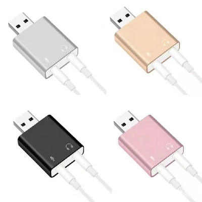 External Sound Card D Stereo External Sound Card USB Sound Card Compatible With - Image 1 of 4