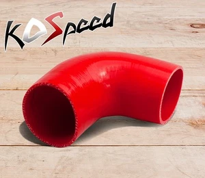 2.75" 3-PLY 90 ELBOW TURBO/INTAKE/INTERCOOLER SILICONE COUPLER HOSE/TUBE RED - Picture 1 of 1