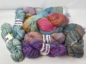 7 Knäuel handgefärbt/bemalt Garn Baumwolle Viskose Noppen Destash Regenbogen 3.000 Yard - Bild 1 von 16