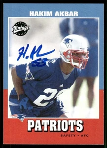 2001 Upper Deck HAKIM AKBAR Signed Card autograph auto PATRIOTS SUPER BOWL HUSKI - Picture 1 of 1