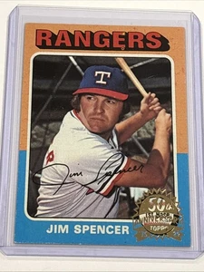 2024 Topps Heritage Jim Spencer 1975 50th Stamped Buyback Rangers Card #387 - Bild 1 von 2