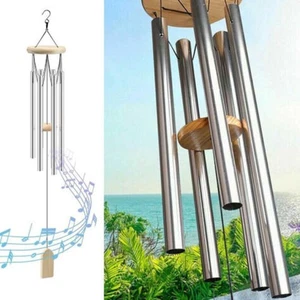 Grosses Windspiel Aus Aluminiumlegierung Mit 6 Röhren Für Garten Und Balkon - Picture 1 of 6