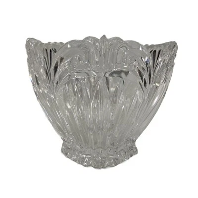 Oneida Augustine 4" cuenco de cristal ovalado vintage Alemania diente de sierra vidrio cortado Foto 1 de 4