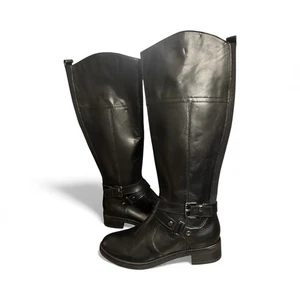 NEW! Bandolino Women’s Jimani Leather Knee High Riding Boots Winter Black 7 M - Picture 1 of 9