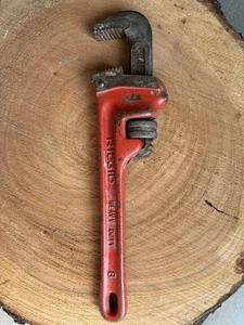 Vintage Ridgid  8 inch Adjustable Pipe Wrench  The Ridge Tool Co. Made in USA - Picture 1 of 7