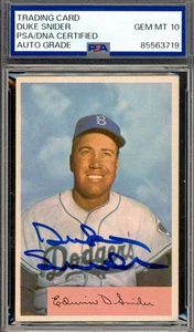 Duke Snider Gem Mint 10 PSA DNA Signed 1954 Bowman Autograph - Picture 1 of 1