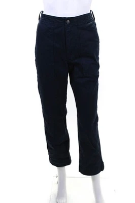 Everlane Womens The Organic Cotton Herringbone Pant  Navy Size 00 - Image 1 of 4