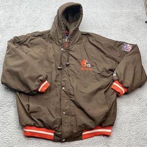 Cleveland Browns Starter Jacke Vintage 90s Parka Herren Large Kapuze Streetwear - Bild 1 von 22