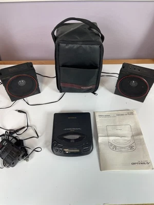 Винтажный Optimus CD-3380 CD-плеер и радио Shack стерео матовый динамик комплект работает - Изображение 1 из 4