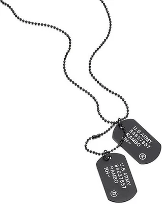 Coleira Colgante Militar Hombre Dos Piezas Estilo Clasico De Cadena De Bola 2 Peças - Imagem 1 de 2