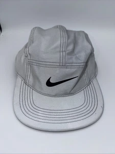 Nike AW84 Silver 5-Panel Dri-Fit Reflective Cap Hat Rare! - Picture 1 of 6