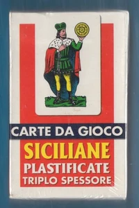 Playing Cards Spielkarten Sizilianisch Plastifiziert Dreifach Dicke Neu MA0028 - Bild 1 von 3