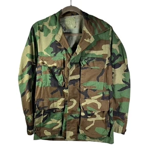 Chaqueta Camuflada Bosque BDU Ejército de Estados Unidos De Colección Pequeña Regular Selma Apparel Años 80 - Imagen 1 de 13