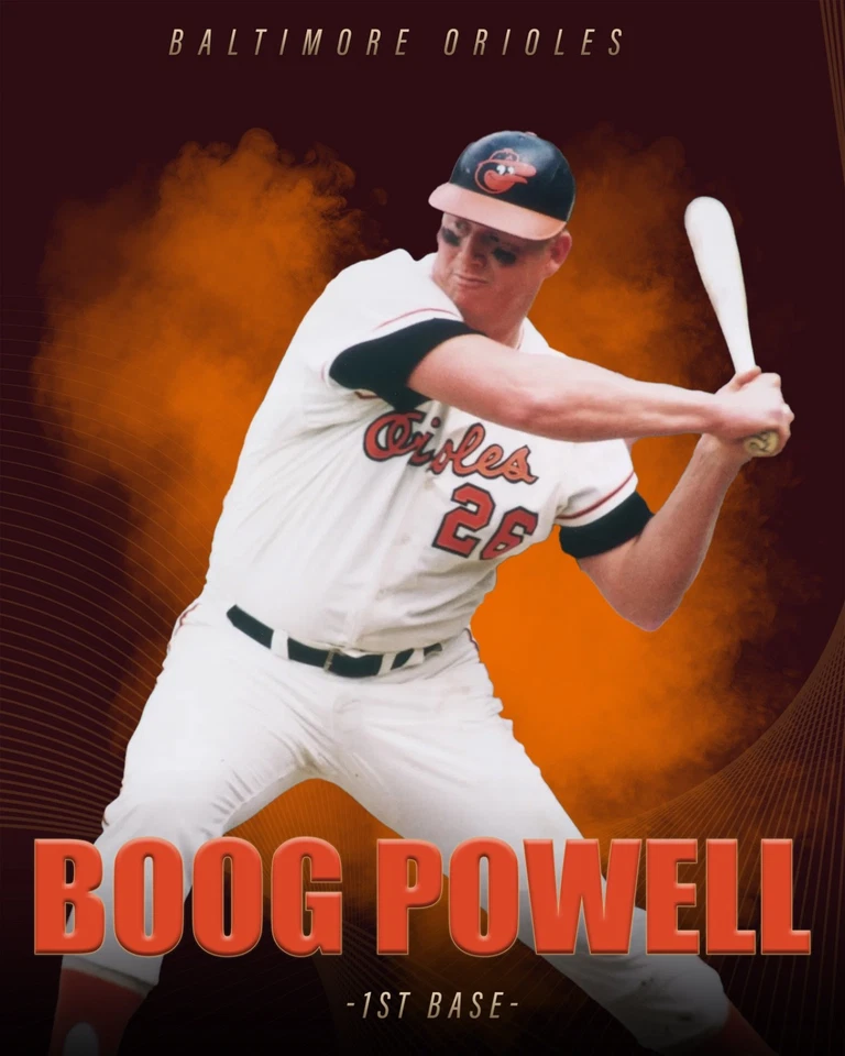 Boog Powell 8x10 photo Baltimore orioles All-Star - Image 1 of 1