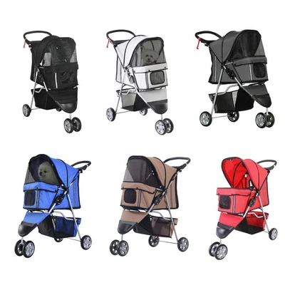 Hundewagen Hundebuggy klappbar für Hunde & Katzen bis 10 kg Katzenbuggy - Bild 1 von 4