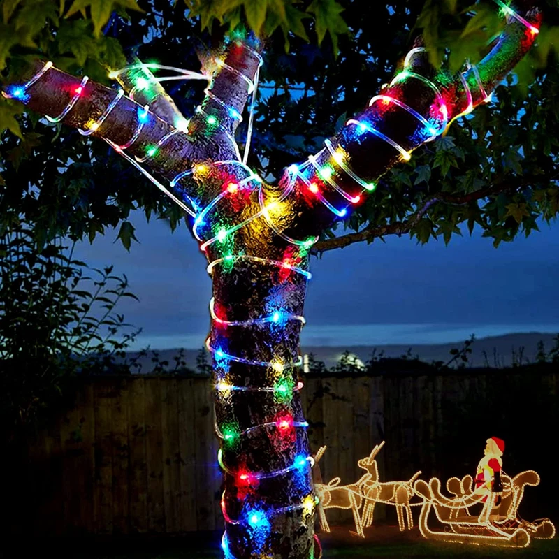 100/300LED Solar Powered String Fairy Lights Rope Patio Christmas Garden Decor - Image 1 of 4