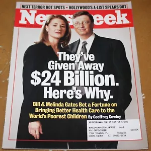 NEWSWEEK MAGAZINE - 02/04/02 - BILL & MELINDA GATES COVER; $24 BILLION DONATION - Imagen 1 de 1