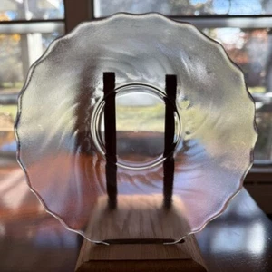 4 Vtg Arcoroc Clearbrook Bowls Glass Swirl Frosted Scalloped Salad Cereal 6.5 In - Picture 1 of 9