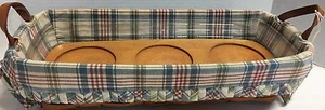 1994*Flower Pot Basket Set*Complete*Basket/Liner/Protector/Wood Tray *16314Y - Picture 1 of 9