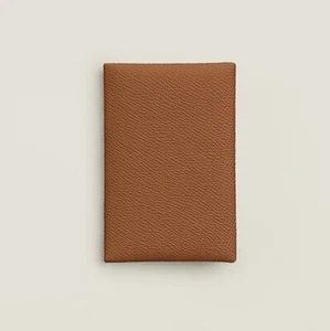 BNIB Hermes Calvi Card Holder/Case Epsom Gold w PHW - Picture 1 of 22