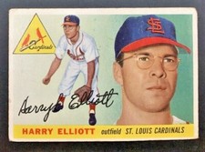 1955 Topps Baseball - Harry Elliott #137 St. Louis Cardinals (MK)
