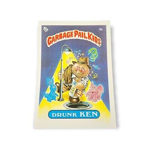 1985 Topps Garbage Pail Kids UK Series 1 #9b Drunk Ken Sticker Original Series 1