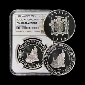 JAMAICA. 1994, 25 Dollars, Silver - NGC PF69 - Norman Manley - Picture 1 of 5