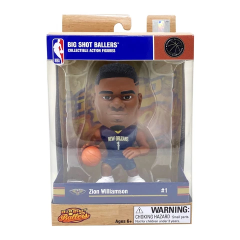 ZION WILLIAMSON NEW ORLEANS PELICANS BIG SHOT BALLER ACTION FIGURE NEW BOX NBA Cover