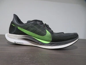 Nike Zoom Pegasus Turbo Mens 10 Shoes Black Green Running Athletic Sneaker - Picture 1 of 9