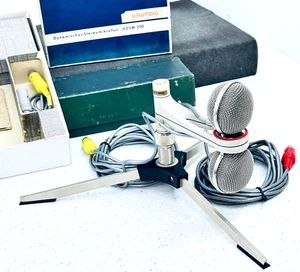 GRUNDIG GDSM200 Vintage Dynamic Stereo Microphone/Mikrofon OVP mit RFT TS68! NOS - Bild 1 von 15