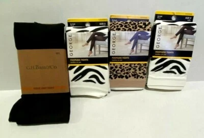 Lot of 4 New G.H. Bass & Co and George Women's Tights Variety Color & Sizes - Image 1 of 4