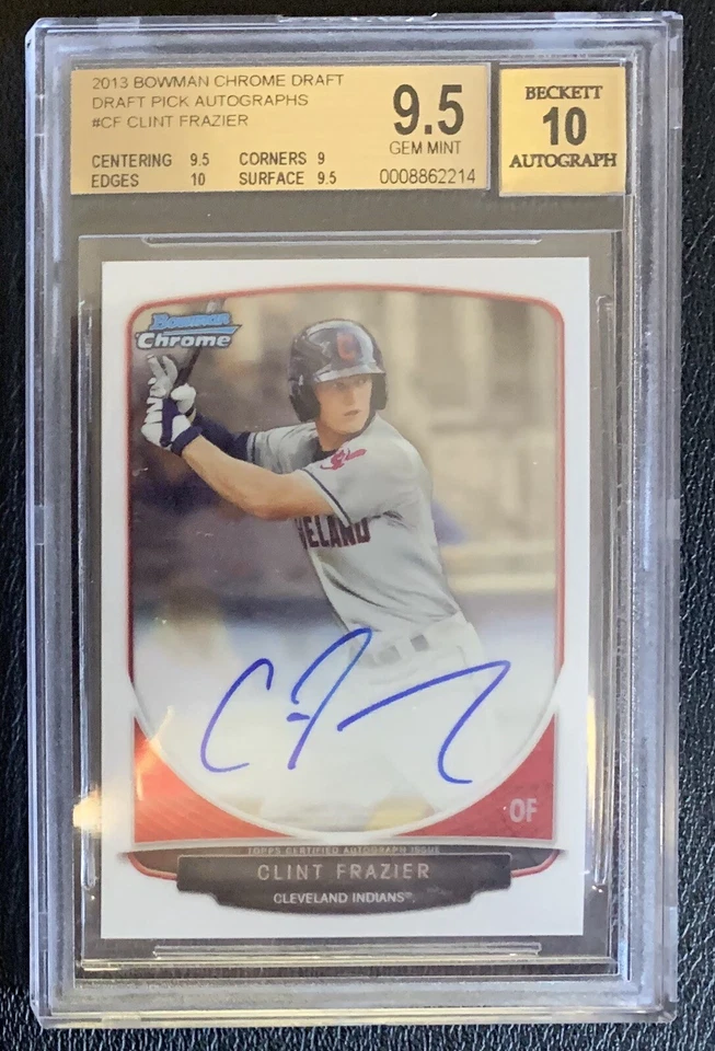 2013 Clint Frazier Bowman Chrome Draft Auto BGS 9.5/10 W/10 Sub - Image 1 of 1