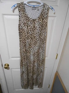 Niedliches Chico's langes Maxi Tierdruck Gr.0 4/6 Rayon Elasthan Kleid schön 🙂 - Bild 1 von 12