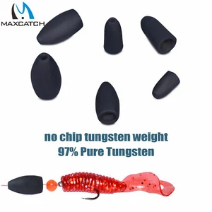 Maxcatch Tungsten Bullet Worm/Flipping Weights for Bass Fishing - Picture 1 of 17