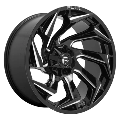 20 Inch Black Wheels Rim Fuel Reaction D753 Dodge RAM 1500 Truck 5x5.5 Lug 20x9 - Imagem 1 de 4
