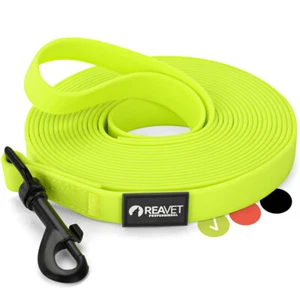 REAVET Schleppleine für Hunde 5 Meter, Neon Gelb Hundeleine lang, Leine Hund - Bild 1 von 6