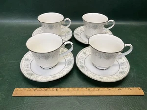 Set of Carico Fine China TIVOLI 7954 Japan ~ 4 Cups & 4 Saucers 6" - Picture 1 of 5