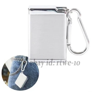 Metal Portable Pocket Ashtray Outdoor Use Ash Holder Tray With Lid - Picture 1 of 3