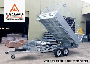 $2500 OFF - Only 2 Left! 12x7 Flat Top Hydraulic Tipper Trailer Brisbane - Picture 1 of 12