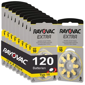 120 Hörgerätebatterien Rayovac Extra Typ 10 15x8 Stück - Bild 1 von 6