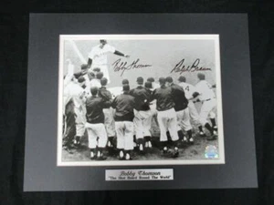 Bobby Thomson Ralph Branca Signed Matted 8x10 Photo Autograph Auto MLB - Picture 1 of 1