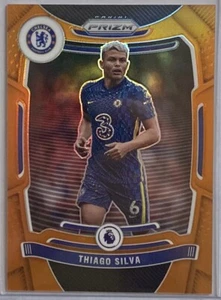 2021-22 Panini Prizm Premier League Arancione Prizm #244 THIAGO SILVA/25 Chelsea - Foto 1 di 2