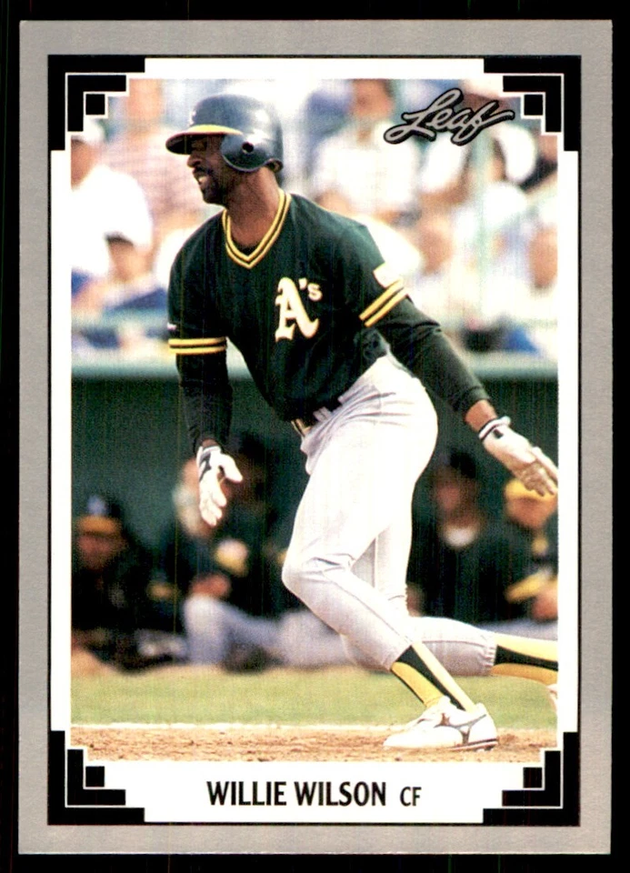1991 Leaf Willie Wilson Oakland Athletics #299 - Image 1 of 2