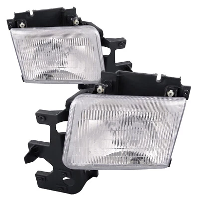 Par de faros para camioneta de tamaño completo Dodge B1500 B2500 B3500 1995-1997 Foto 1 de 4