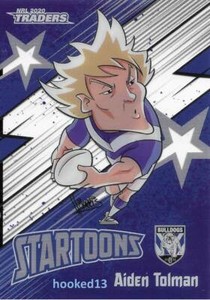 2020 NRL TRADERS Startoons Aiden Tolman BULLDOGS #ST 03/18