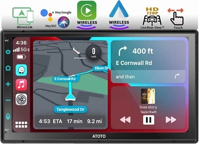 Pantalla táctil Radio Coche 2DIN Estéreo Bluetooth Con Camara Visión Trasera HD - Imagen 1 de 4