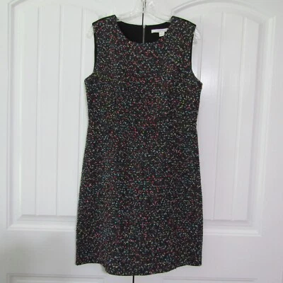 Vestido Vaina Diane von Furstenberg Carrie Boucle Shift Talla 10 Negro Confeti Foto 1 de 4