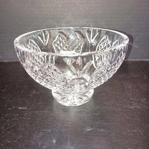 Vintage WATERFORD Crystal 8" Wedding Heirloom Hearts Footed Bowl Discontinued - Picture 1 of 8